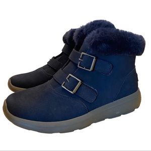 skechers on the go city 2 suede ankle boots